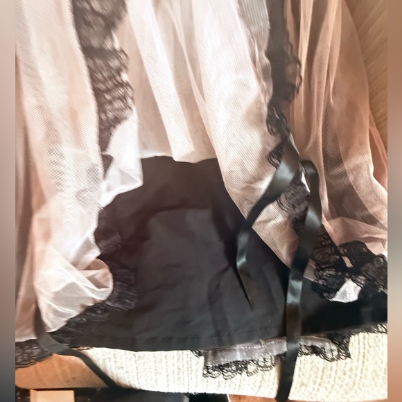 A Line Skirt net tulle lace up mesh cosplay Lolita kawaii goth punk XL - Picture 6 of 11